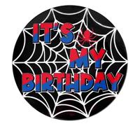 Happy Birthday Pin for Boy & Girl, 2.3in It's My Birthday Badge Pin with Spider Web Button Brooches Outfit Accessories for Party Celebration Supply