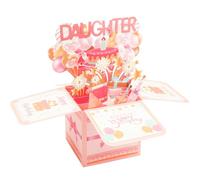 Happy Birthday Pop-Up Cards for Daughter, Personalized Pop-Up Foldable Cards, Sweet Birthday Gift Supplies, Happy Festival Daughter Best Gift Supplies Suitable for Girls of All Ages