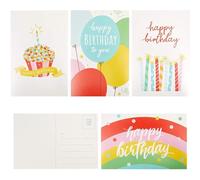 Happy Birthday Postcards Bulk Set, 100-Pack of Birthday Celebration Greeting Cards in 4 Designs