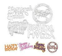 Happy Birthday Premium Carbon Steel Metal Cutting Dies & Embossing Stencils - DIY Scrapbooking, Greeting Cards, Photo Albums, Gift Crafting Decorative Tool