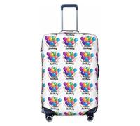 Happy Birthday Print Universal Travel Luggage Cover, Black/White, CH