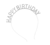 Happy Birthday Props Hairband For Adult Family Gathering Birthday Party Rhinestones Headband Photography Accessories Headwear