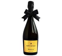 Happy Birthday Prosecco DOC (1 x 75 cl) Single Bottle with Metallic Gold Label