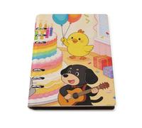 Happy Birthday Ring Binder Notebook, Refillable Faux Leather A5 Loose Leaf Notebook, Waterproof Lay Flat Journal Binder with Lined Paper, Ideal for Personal and Professional Use