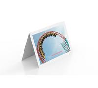 Happy Birthday Rollercoaster Ride Theme Park Greeting Card PT133