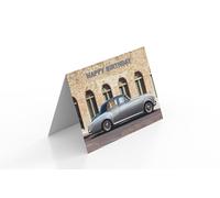 Happy Birthday Rolls Royce Silver Lady Car Greeting Card PT438