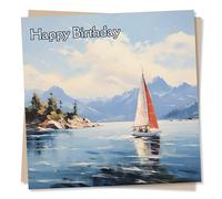 Happy Birthday Sailing Card - Sea and Sailing Lovers - Special Greetings Card For Family and Friends - Made in UK