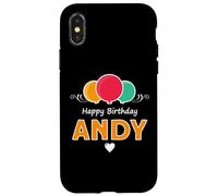 Happy Birthday saying Andy Case for iPhone X/XS