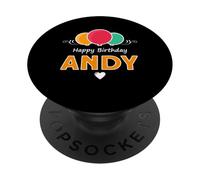 Happy Birthday saying Andy PopSockets Adhesive PopGrip