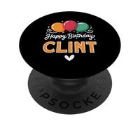 Happy Birthday saying Clint PopSockets Adhesive PopGrip