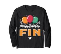 Happy Birthday Saying Fin Long Sleeve T-Shirt