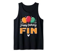 Happy Birthday Saying Fin Tank Top