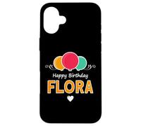 Happy Birthday saying Flora Case for iPhone 16 Plus