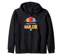 Happy Birthday saying Marlene Zip Hoodie