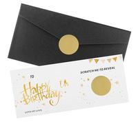 Happy Birthday Scratch Card Reveal Surprise, Scratch Card for Birthdays, Scratch to Reveal Card Personalised Scratch Card with Envelopes, Birthday Wish Greeting Card Gift