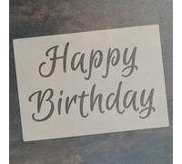 Happy Birthday Script - A6 Craft & Cake Decorating Stencil