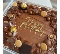 Happy Birthday Script Acrylic Sheet Cake Topper