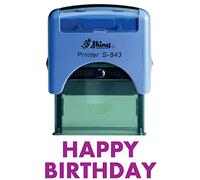 Happy Birthday Self-Inking Rubber Stamp - Reliable, Fast, and Professional Tool to Enhance Office and Retail Efficiency