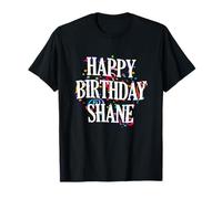 Happy Birthday Shane First Name Boys Colorful Bday T-Shirt