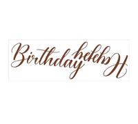 Happy Birthday Sign for Backdrop, Large Happy Birthday Sticker Easy Peel & Stick Gold Birthday Wall Decoration for Balloon Arch Party Decor Baby Shower Photo Prop