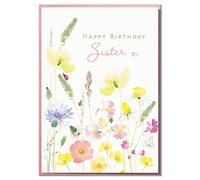 Happy Birthday Sister. Lovely Floral Birthday Card