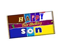 Happy Birthday Son Chocolate Bar Wrapper Novelty Gift For Boy Sonny Heir CH-546 (with chocolate)
