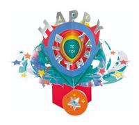 Happy Birthday Stars Pop-Up Greeting Card Second Nature 3D Pop Up Cards