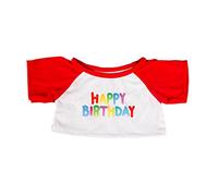 Happy Birthday T-Shirt w/ Red Teddy Bear Clothes Fit 14 - 18 Build-a-bear, Vermont Teddy Bears, and Make Your Own Stuffed Animals