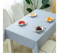 Happy Birthday Tablecloth, Waterproof PVC, Simple Design, Blue Gray Pattern, 120x120cm, Ideal for Celebrations, Durable, Easy to Clean, Perfect for Parties