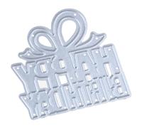 Happy Birthday Tag Metal Cutting Dice, Paper Art Cutting Template, Embossing Knife Shaped Template, Metal Cutting Die for Birthday Card for Birthday Craft Scrapbooking Journal Card Making