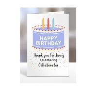 Happy Birthday, Thank you for being an amazing Collaborator card, gifts for men, women, him, her, boy, girl, female, male, presents, Appreciation, from, A5-247_57