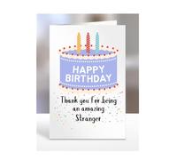 Happy Birthday, Thank you for being an amazing Stranger card, gifts for men, women, him, her, boy, girl, female, male, presents, Appreciation, from, A5-247_206