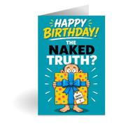 Happy Birthday! The Naked Truth? | A5 Cheeky Fun Birthday Card with Envelope
