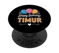 Happy Birthday Timur PopSockets Adhesive PopGrip