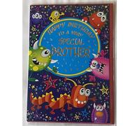 Happy Birthday To A Very Special Brother Birthday Card Monsters Foil Detail(KI33558)