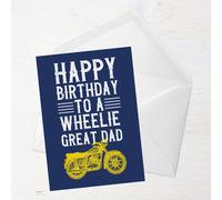Happy Birthday To A Wheelie Great Dad Greetings Card - Giant Card
