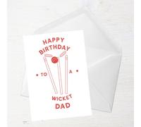 Happy Birthday To A Wicket Dad Greetings Card - Standard Card