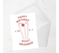 Happy Birthday To A Wicket Grandad Greetings Card - Giant Card
