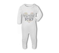 Happy Birthday to Daddy from Bump Neutral - Baby Romper Suit - New Born