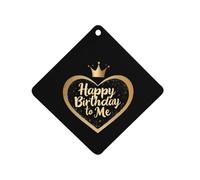 Happy Birthday to Me Car Air Freshener Aromatherapy Tablets Hanging Scented Cards for Rooms Bathrooms Wardrobe Rhombus