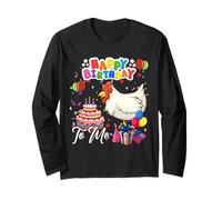 Happy Birthday to Me Cute Chicken Costume Family Kids Farmer Long Sleeve T-Shirt