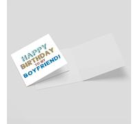 Happy Birthday To My Boyfriend Square Greetings Card (14.8cm x 14.8cm)