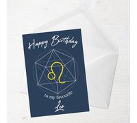 Happy Birthday To My Favourite Leo Greetings Card - Large Card