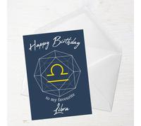 Happy Birthday To My Favourite Libra Greetings Card - Standard Card