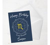 Happy Birthday To My Favourite Scorpio Greetings Card - Standard Card
