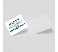 Happy Birthday To My Husband Square Greetings Card (14.8cm x 14.8cm)
