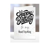 Happy Birthday to my Road Trip King Card, Funny, Joke, Birthday Gifts for Him, Her, Presents for Men, Women, Husband, Wife, Boyfriend, Fiance, A5-182_139