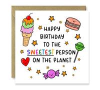 Happy Birthday to Sweetest Person on the Planet card, Happy Birthday Sweetie, Birthday Card for Friend, for Bestie