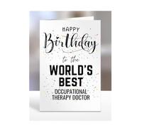 Happy Birthday to the Worlds Best Occupational Therapy Doctor, card, presents, gifts, for, colleagues, ward, manager, staff, department, work, men, women, A5-282_178