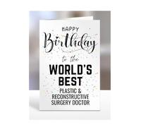 Happy Birthday to the Worlds Best Plastic & Reconstructive Surgery Doctor, card, presents, gifts, for, colleagues, ward, manager, staff, department, work, men, women, A5-282_202